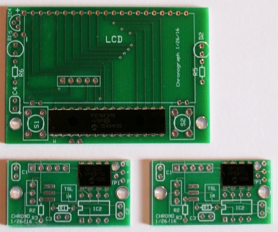 Ballistic Chronograph PCBs and Programmed Chip Set